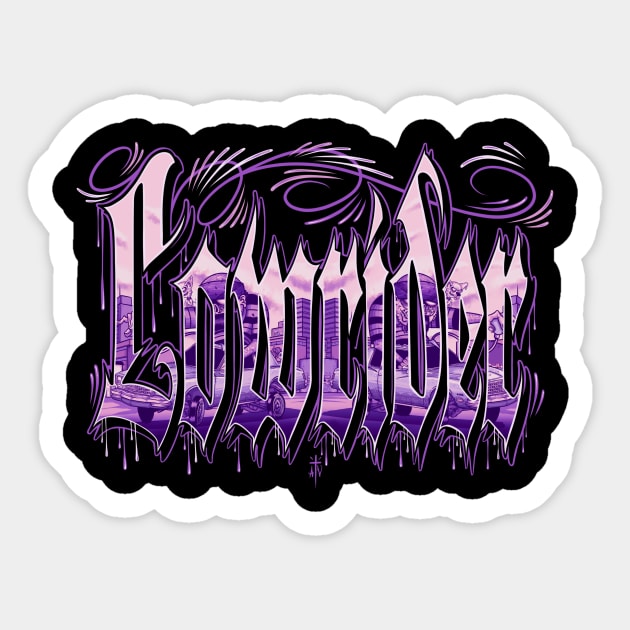 Lowrider Sticker by Il villano lowbrow art